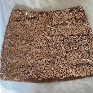 Urban Outfitters Rose gold sequin skirt